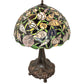 Meyda Lighting Seashell 31" 3-Light Mahogany Bronze Table Lamp With Multi-Colored Shade Glass