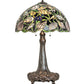 Meyda Lighting Seashell 31" 3-Light Mahogany Bronze Table Lamp With Multi-Colored Shade Glass