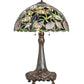 Meyda Lighting Seashell 31" 3-Light Mahogany Bronze Table Lamp With Multi-Colored Shade Glass
