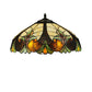 Meyda Lighting Sebastian 24" 3-Light Mahogany Bronze Table Lamp With Multi-Colored Shade Glass