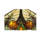 Meyda Lighting Sebastian 24" 3-Light Mahogany Bronze Table Lamp With Multi-Colored Shade Glass