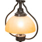 Meyda Lighting Sedgwick 25" Timeless Bronze Table Lamp With Amber Quarts Idalight Shade