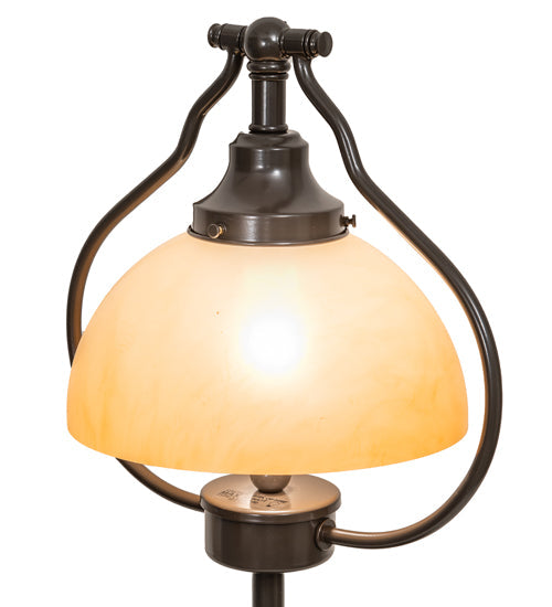 Meyda Lighting Sedgwick 25" Timeless Bronze Table Lamp With Amber Quarts Idalight Shade