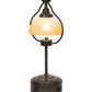 Meyda Lighting Sedgwick 25" Timeless Bronze Table Lamp With Amber Quarts Idalight Shade