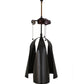 Meyda Lighting Sedona 28" 3-Light Timeless Bronze Table Lamp With Brown Faux Leather Shade