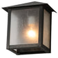 Meyda Lighting Seneca 11" Craftsman Brown Prime Wall Sconce With Frosted Seeded Shade Glass