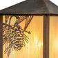 Meyda Lighting Seneca 12" 2-Light Vintage Copper Winter Pine Wall Sconce With Beige Irisdescent Shade Glass