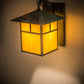 Meyda Lighting Seneca 12" Copper Verdigris Wall Sconce With Amber Tawnyrock Idalight Shade Glass
