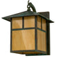 Meyda Lighting Seneca 12" Copper Verdigris Wall Sconce With Amber Tawnyrock Idalight Shade Glass