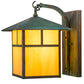 Meyda Lighting Seneca 12" Copper Verdigris Wall Sconce With Amber Tawnyrock Idalight Shade Glass