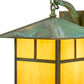 Meyda Lighting Seneca 12" Copper Verdigris Wall Sconce With Amber Tawnyrock Idalight Shade Glass