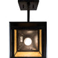 Meyda Lighting Seneca 12" Craftsman Brown Deer Creek Left Hanging Wall Sconce With Beige Art Shade Glass