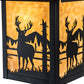 Meyda Lighting Seneca 12" Craftsman Brown Deer Creek Right Hanging Wall Sconce With Beige Art Shade Glass