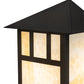 Meyda Lighting Seneca 12" Craftsman Brown Double Bar Mission Wall Sconce With Beige Shade Glass