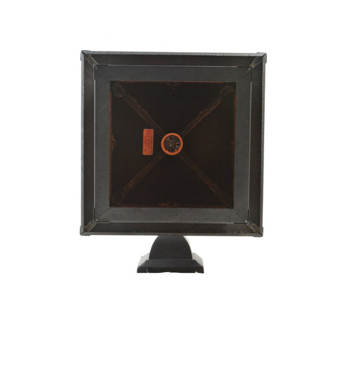 Meyda Lighting Seneca 12" Craftsman Brown Loon Wall Sconce With Amber Mica Shade Glass