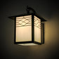 Meyda Lighting Seneca 12" Craftsman Brown Ponte Wall Sconce With White Art Shade Glass