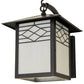 Meyda Lighting Seneca 12" Craftsman Brown Ponte Wall Sconce With White Art Shade Glass