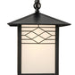 Meyda Lighting Seneca 12" Craftsman Brown Ponte Wall Sconce With White Art Shade Glass