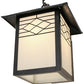 Meyda Lighting Seneca 12" Craftsman Brown Ponte Wall Sconce With White Art Shade Glass
