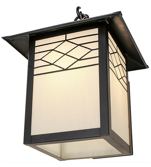 Meyda Lighting Seneca 12" Craftsman Brown Ponte Wall Sconce With White Art Shade Glass