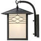 Meyda Lighting Seneca 12" Craftsman Brown Ponte Wall Sconce With White Art Shade Glass