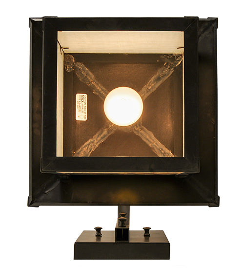 Meyda Lighting Seneca 12" Craftsman Brown Ponte Wall Sconce With White Art Shade Glass