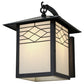 Meyda Lighting Seneca 12" Craftsman Brown Ponte Wall Sconce With White Art Shade Glass