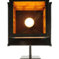 Meyda Lighting Seneca 12" Craftsman Brown Window Pane Hanging Wall Sconce With Ambra Siena Idalight Shade Glass