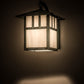 Meyda Lighting Seneca 12" Verdigris Double Bar Mission Curved Arm Wall Sconce With White Shade Glass