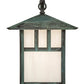 Meyda Lighting Seneca 12" Verdigris Double Bar Mission Curved Arm Wall Sconce With White Shade Glass