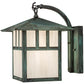 Meyda Lighting Seneca 12" Verdigris Double Bar Mission Curved Arm Wall Sconce With White Shade Glass