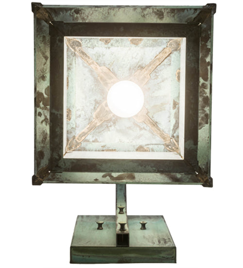Meyda Lighting Seneca 12" Verdigris Double Bar Mission Curved Arm Wall Sconce With White Shade Glass