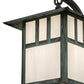 Meyda Lighting Seneca 12" Verdigris Double Bar Mission Curved Arm Wall Sconce With White Shade Glass