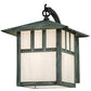 Meyda Lighting Seneca 12" Verdigris Double Bar Mission Curved Arm Wall Sconce With White Shade Glass