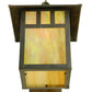Meyda Lighting Seneca 12" Vintage Copper Double Bar Mission Curved Arm Wall Sconce With Beige Iridescent Shade Glass