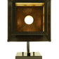 Meyda Lighting Seneca 12" Vintage Copper Double Bar Mission Curved Arm Wall Sconce With Beige Iridescent Shade Glass