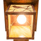 Meyda Lighting Seneca 12" Vintage Copper Song Bird Straight Arm Wall Sconce With Beige Iridsecent Shade Glass