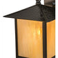 Meyda Lighting Seneca 13" Brown Hanging Wall Sconce With Beige Shade Glass