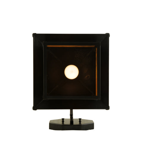 Meyda Lighting Seneca 13" Craftsman Brown Winter Pine Curved Arm Wall Sconce With Honey Amber Art Shade Glass