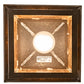 Meyda Lighting Seneca 13" Craftsman Brown Winter Pine Pendant Light With Amber Mica Shade Glass