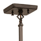 Meyda Lighting Seneca 13" Craftsman Brown Winter Pine Pendant Light With Amber Mica Shade Glass
