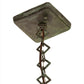 Meyda Lighting Seneca 13" Craftsman Verdigris Valley View Pendant Light With Beige Iridescent Shade Glass