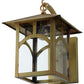 Meyda Lighting Seneca 13" Natural Brass Curved Arm Wall Sconce With Clear Shade Glass