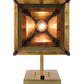 Meyda Lighting Seneca 13" Natural Brass Curved Arm Wall Sconce With Clear Shade Glass