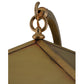 Meyda Lighting Seneca 13" Natural Brass Curved Arm Wall Sconce With Clear Shade Glass