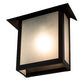 Meyda Lighting Seneca 15" Craftsman Brown Prime Wall Sconce With Clear Frosted Shade Glass