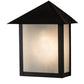 Meyda Lighting Seneca 15" Craftsman Brown Prime Wall Sconce With Clear Frosted Shade Glass