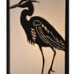 Meyda Lighting Seneca 16" Craftsman Brown Heron Outdoor Pier Mount Light With White Art Shade Glass