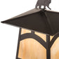 Meyda Lighting Seneca 16" Craftsman Brown Hill Top With Bear Outdoor Post Mount Light With Beige Iridescent Shade Glass