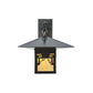Meyda Lighting Seneca 16" Craftsman Brown Victorian Web Hanging Wall Sconce With Beige Iridescent Shade Glass